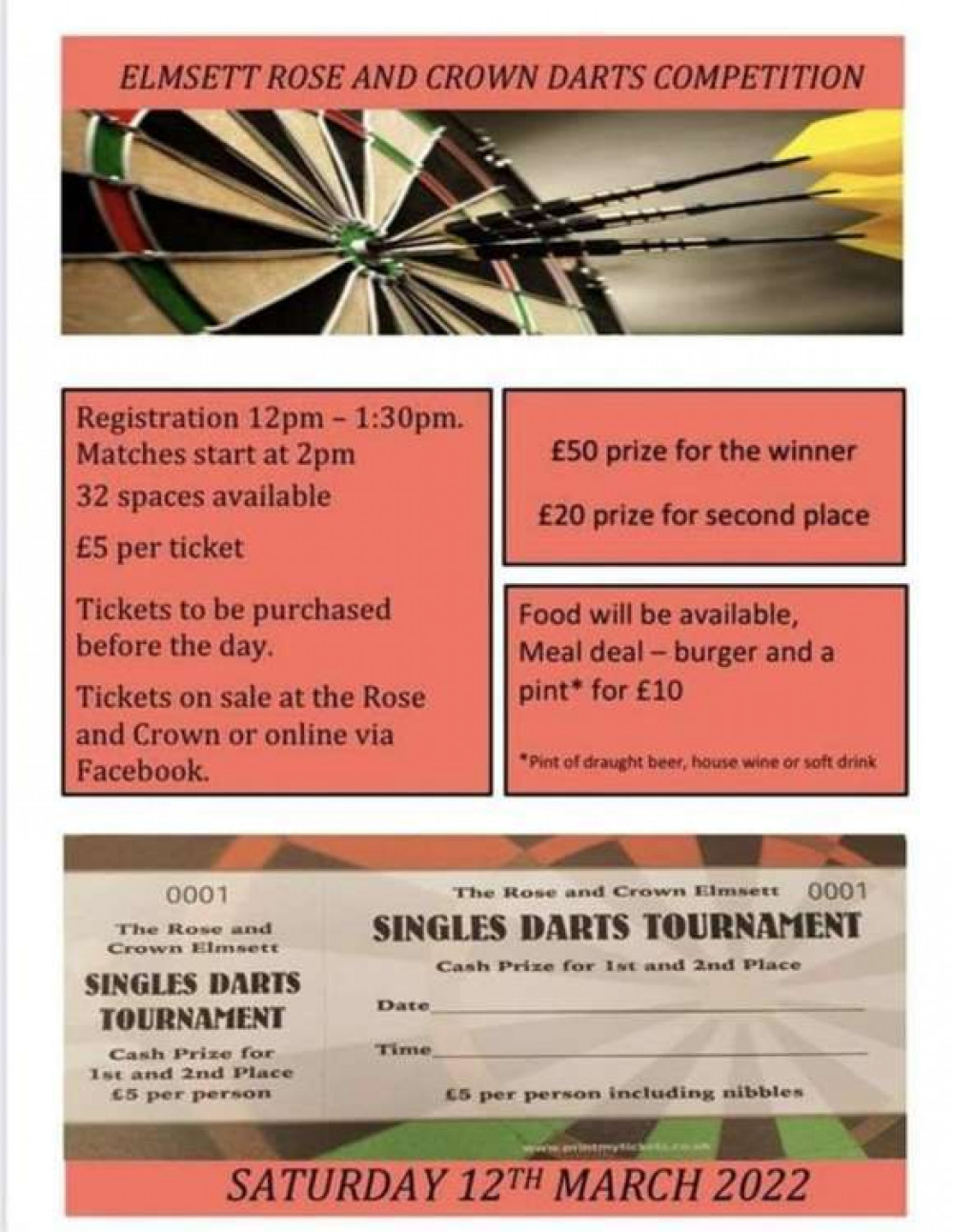 Dart competition at the Rose and Crown