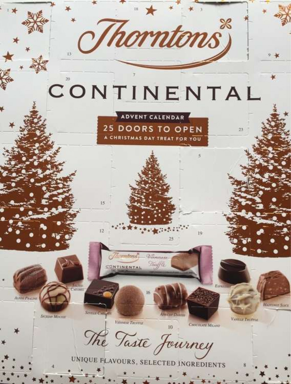 PASIC are asking for people to donate advent calendars so they can be given to children with cancer. This file was uploaded to product Continental advent calendar - Thorntons and is licensed under the Creative Commons Attribution-Share Alike 3.0 Unported