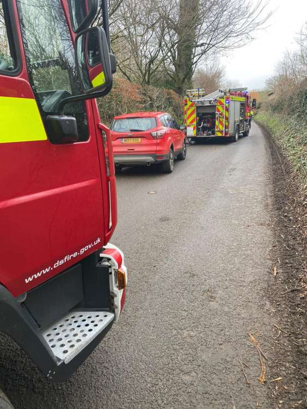 Axminster and Charmouth fire crews release person trapped in car (Image: Axminster Fire Station)