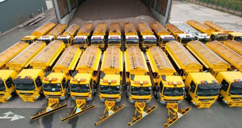 The council's fleet of gritters are now on full-time standby. Photo courtesy of Nottinghamshire County Council.