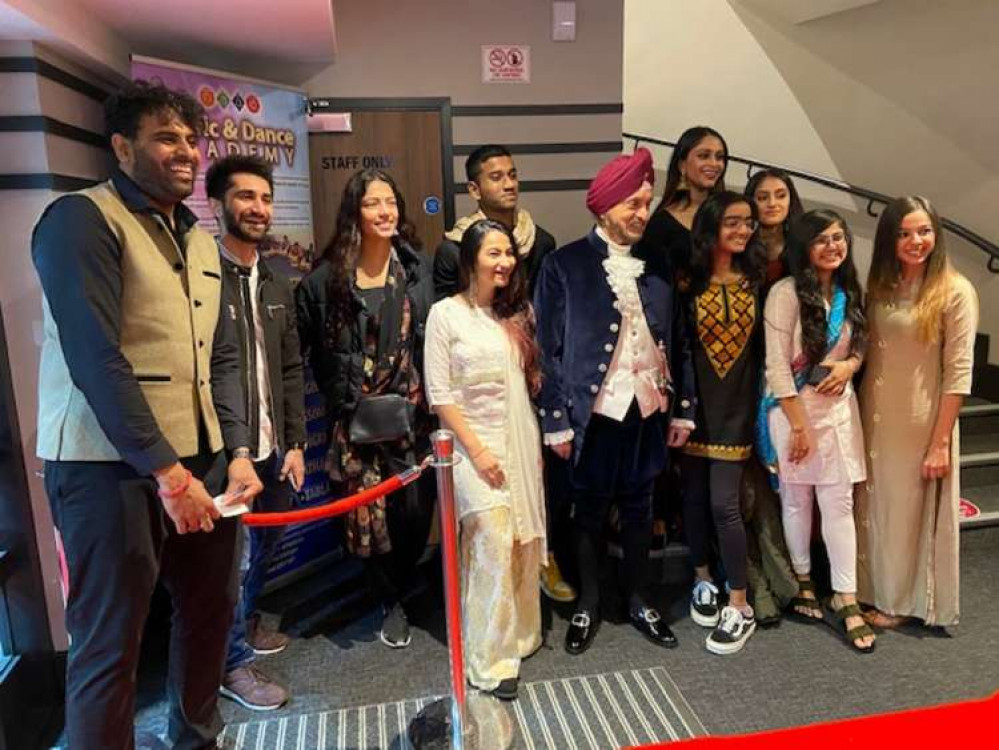 Haresh Sood the director with some of the guests including Professor Harminder Singh Dua CBE, the High Sheriff of Nottinghamshire. Photo Credit: Tom Surgay