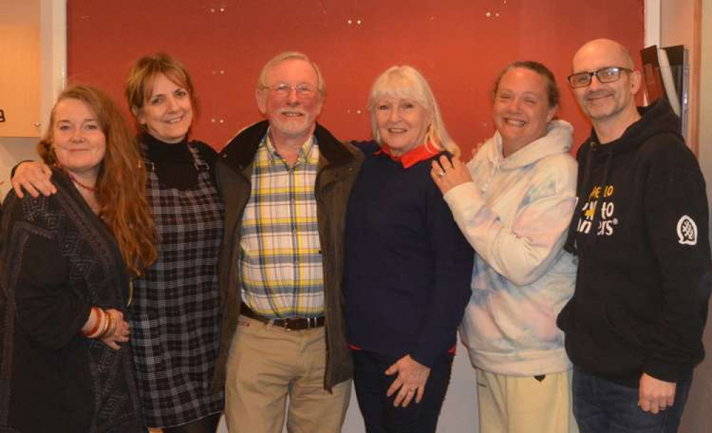 Some of the cast for Axminster Drama Club's production of 'Because of Love', which is being staged in May. Picture credit: Axminster Drama Club