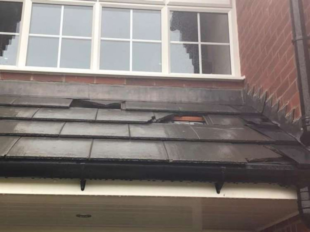 Damage to Mr Pergande's roof