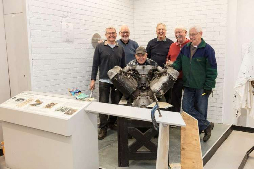 Volunteers work in a new exhibition at the museum (Photo: Stow Maries Great War Aerodrome)