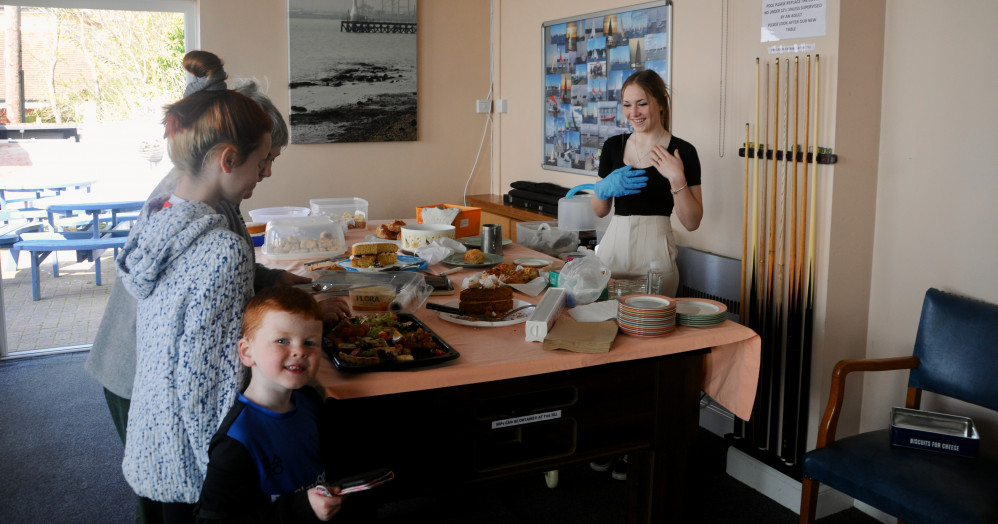 Sweet success: Libby Byford helping to dish up for a good cause (Picture credit: Shotley peninsula Nub News)