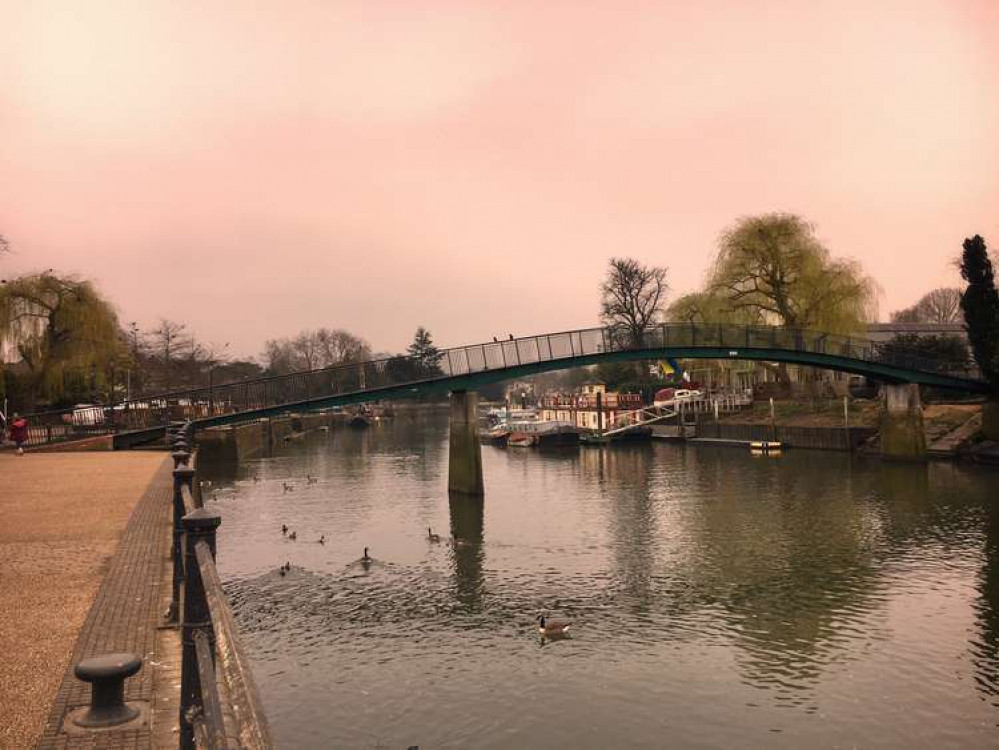 A strange orange glow filled the skies above south west London today (Image: Ruth Wadey) A strange orange glow filled the skies above south west London today (Image: Ruth Wadey)