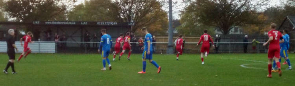 Henry Barley celebrating as Felixstowe overcome Peterborough Sports in first round