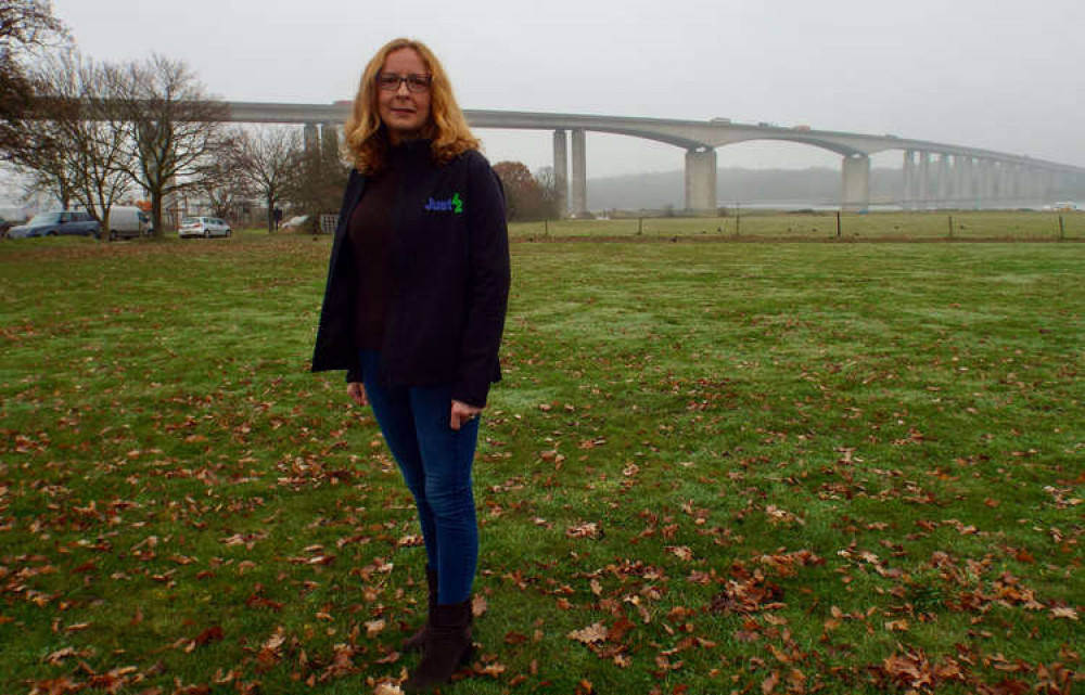 Felixstowe charity manager Caroline Rutherford launched Orwell bridge suicide prevention petition (Picture copyright: Nub News) Felixstowe charity manager Caroline Rutherford launched Orwell bridge suicide prevention petition (Picture copyright: Nub News)