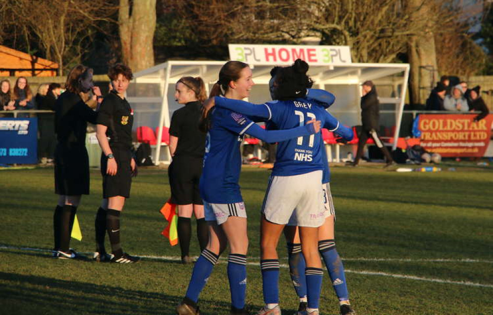 Tractor Girls celebrate cup victory (Picture credit: Ian Evans / Nub News)