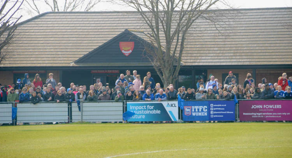 Capacity crowd at Felixstowe's Goldstar Ground (Picture credit: Felixstowe Nub News)