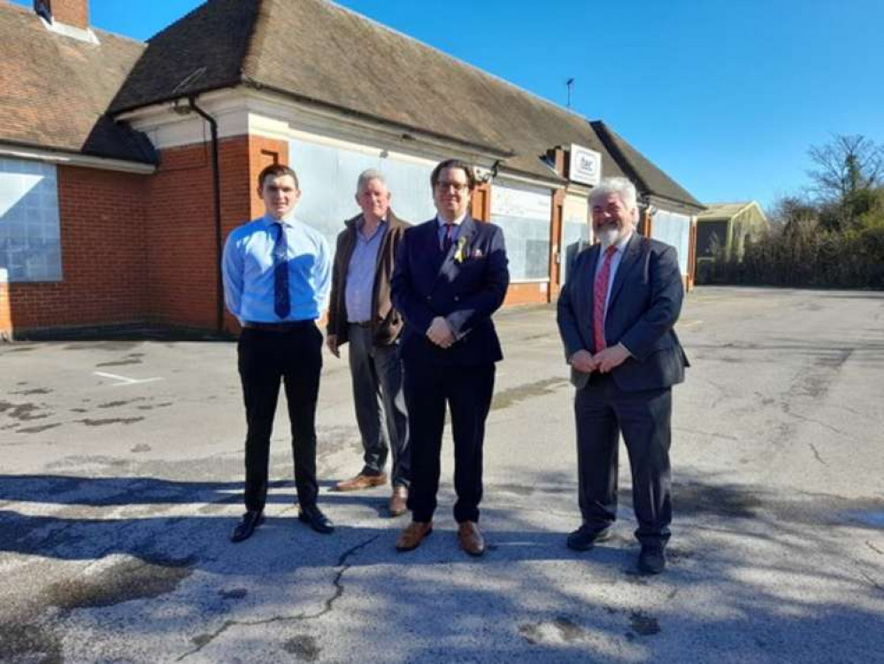 From left:  Luke Rapley, Development Support Officer at Basildon Council, Andrew Parkinson, Project Manager at Morgan Sindall Property Services, Cllr Andrew Schrader, Trevor Burns, Basildon Council's Development and Investment Service Manager.