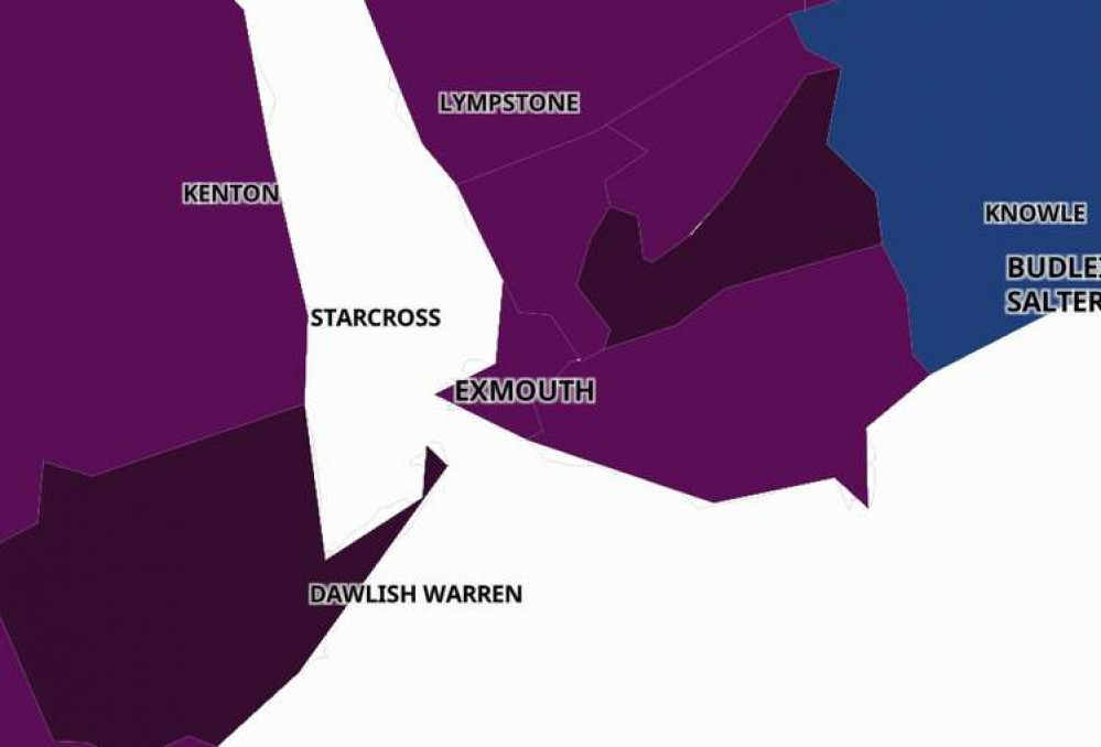 Exmouth coronavirus map Exmouth coronavirus map