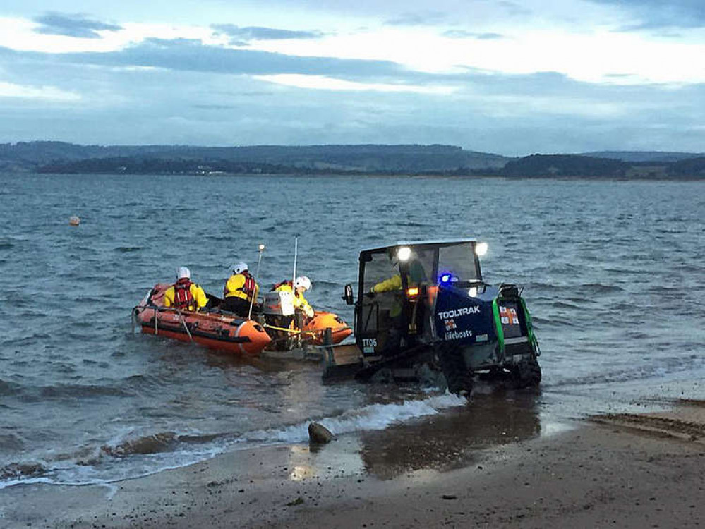 Exmouth RNLI inshore lifeboat launches to help in the search. Credit : Chris Sims RNLI Exmouth RNLI inshore lifeboat launches to help in the search. Credit : Chris Sims RNLI