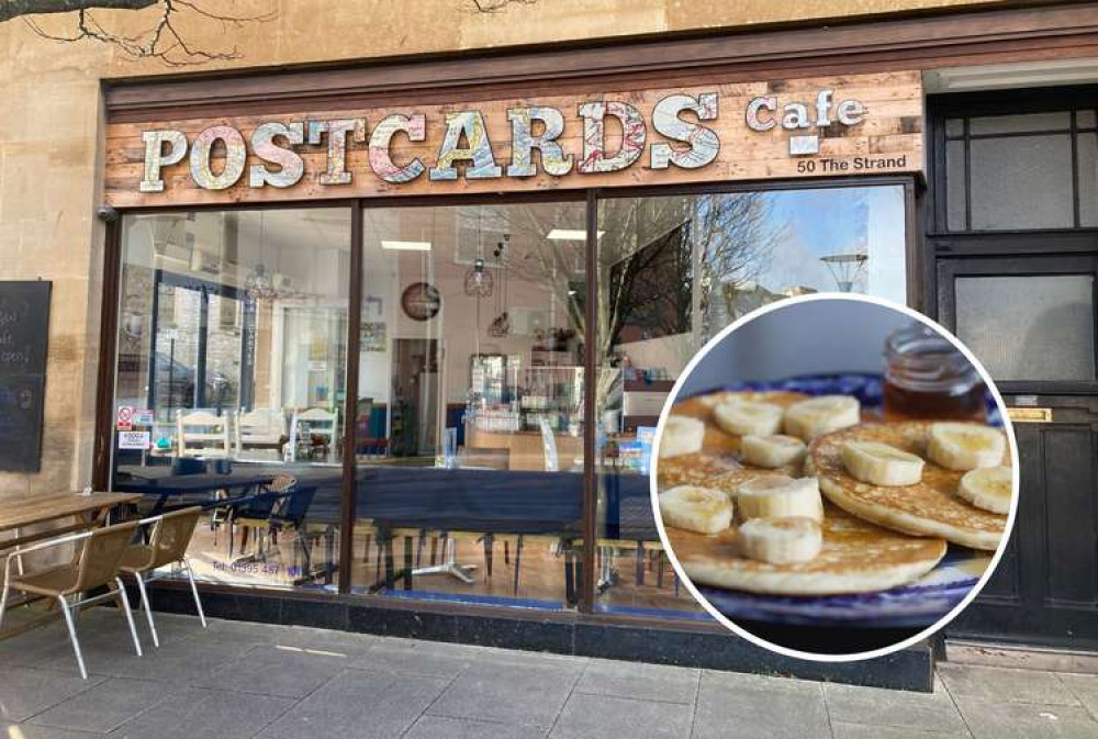 Postcards Cafe. Inset: Pancakes (Nub News, Will Goddard) Postcards Cafe. Inset: Pancakes (Nub News, Will Goddard)