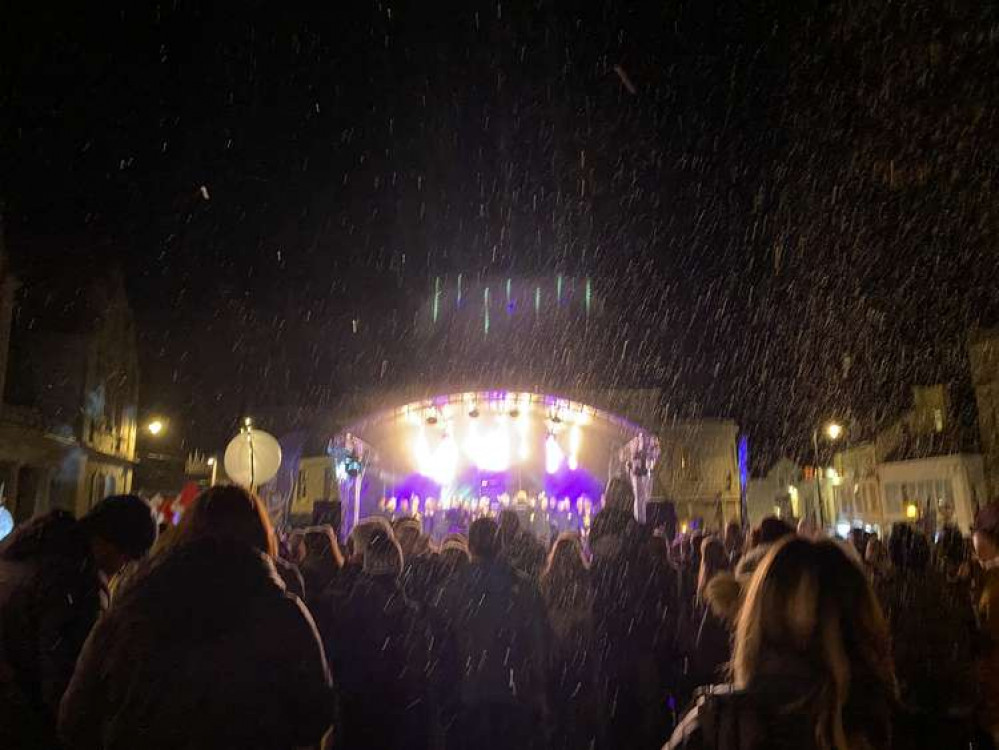 Huge crowds came out to celebrate the switch on.