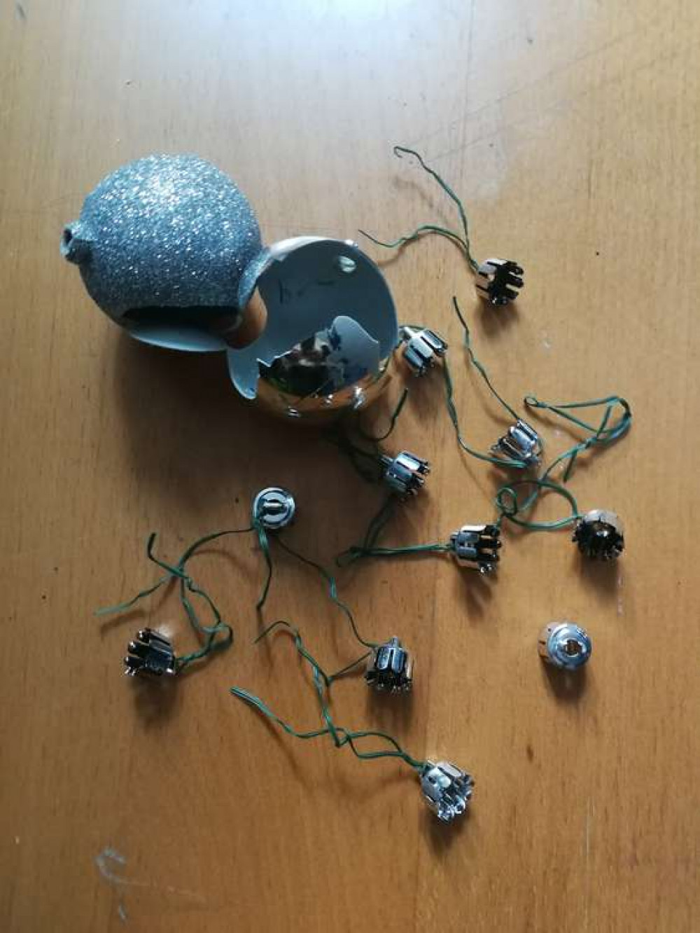 The crushed baubles. Photo shared by Terrace Gallery.