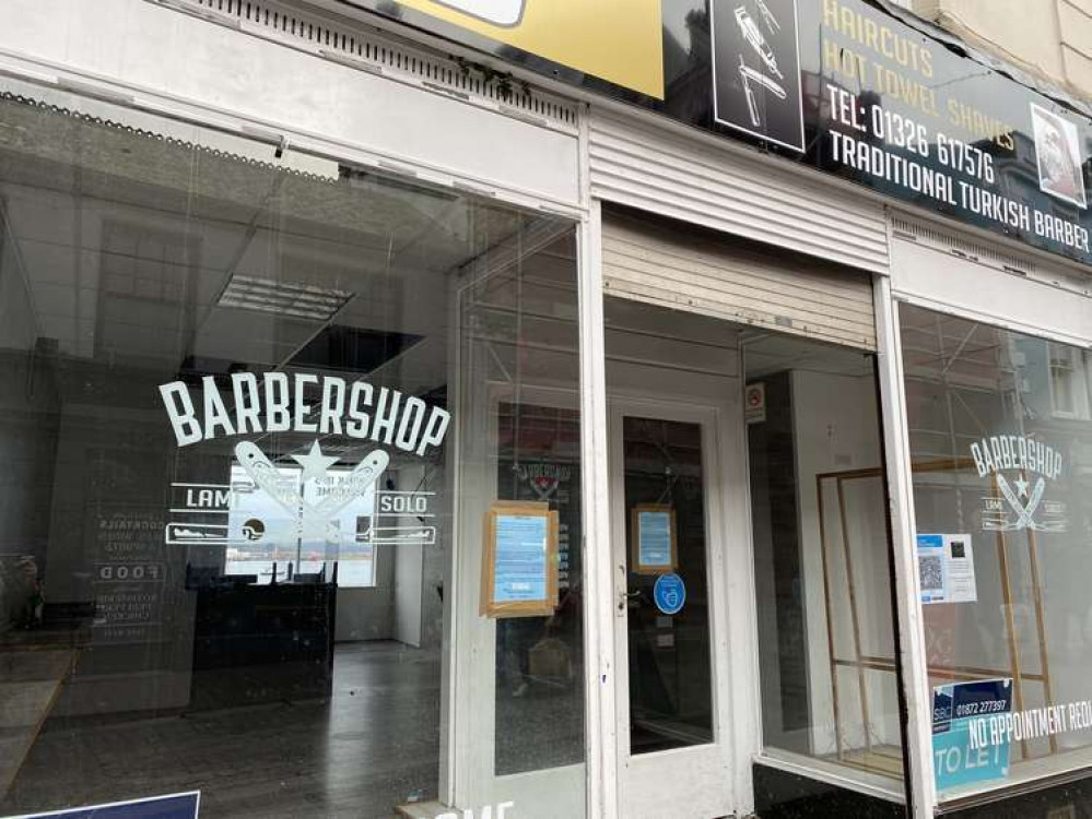 The barber shop that Tarquin's would be taking over. The barber shop that Tarquin's would be taking over.