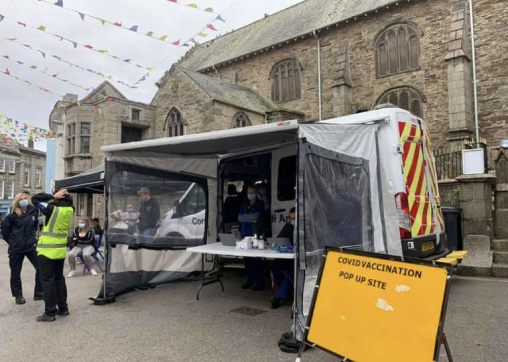 A walk in vaccine clinic will be coming to Falmouth next week. Picture of a previous clinic. Shared by Jayne Kirkham.