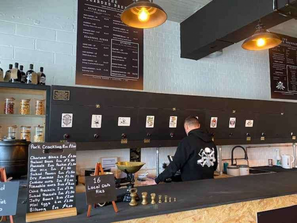 The cider bar was popular with residents and holidaymakers during the summer.