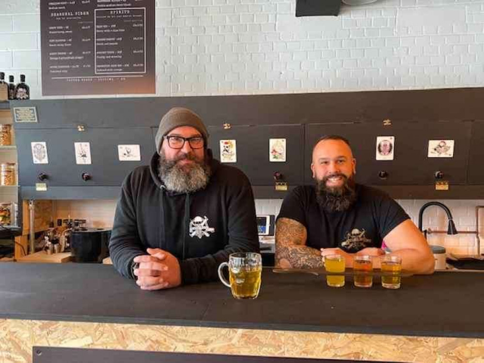 Owners Rob Faye and Mark Long of Bearded Brewery - have closed their Falmouth branch.