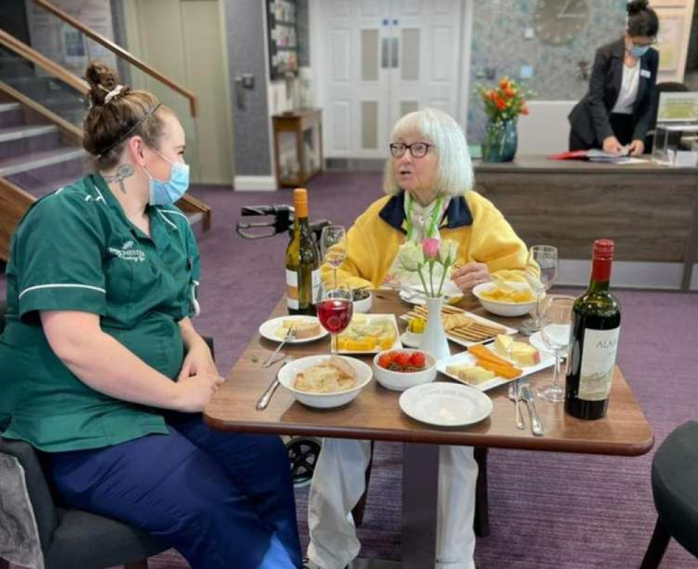 Falmouth Court Care Home Falmouth residents mark International Women's Day (IWD).