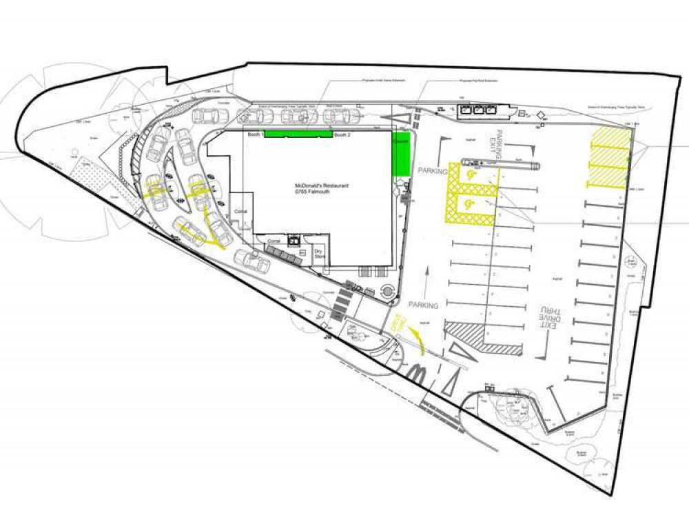 The proposed site plan of the McDonald's Falmouth extension. Picture sourced from Cornwall Council's planning page. The proposed site plan of the McDonald's Falmouth extension. Picture sourced from Cornwall Council's planning page.