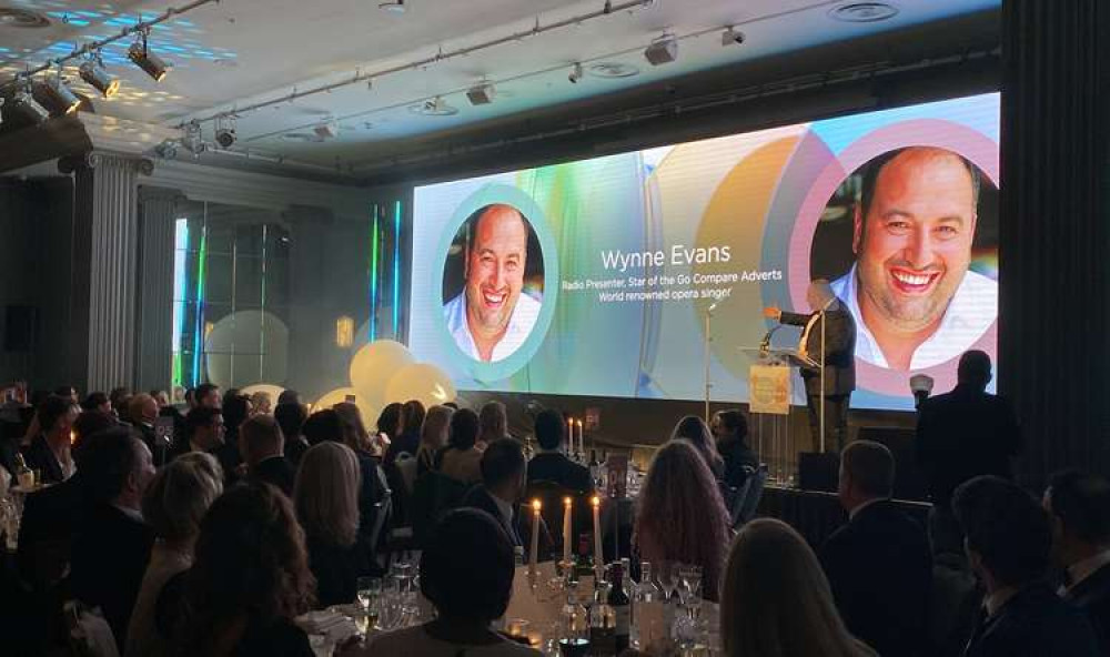 Awards Presenter Wynne Evans introducing the awards.