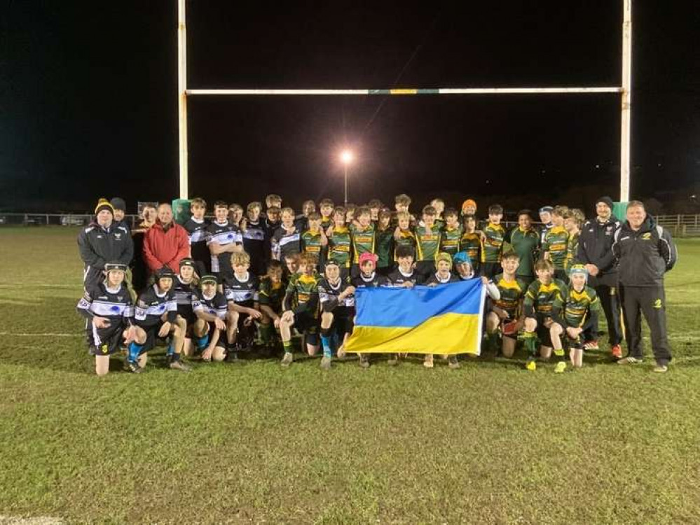 Falmouth RFC Under 14s face local rivals Perranporth in a recent charity match. Falmouth RFC Under 14s face local rivals Perranporth in a recent charity match.