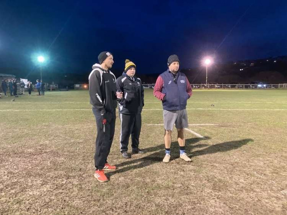 The Falmouth coaching staff. The Falmouth coaching staff.