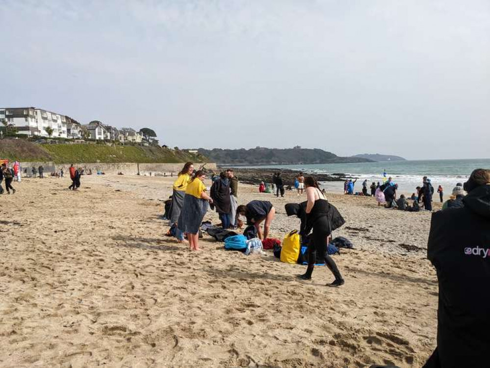 Hundreds turned out for Falmouth's first Chilly Chilli Dip. Photo shared by Chilly Chilli Dip/Facebook. Hundreds turned out for Falmouth's first Chilly Chilli Dip. Photo shared by Chilly Chilli Dip/Facebook.