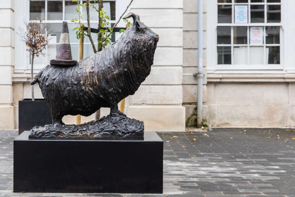 Kingston's new goat statue (Image: InKingston)