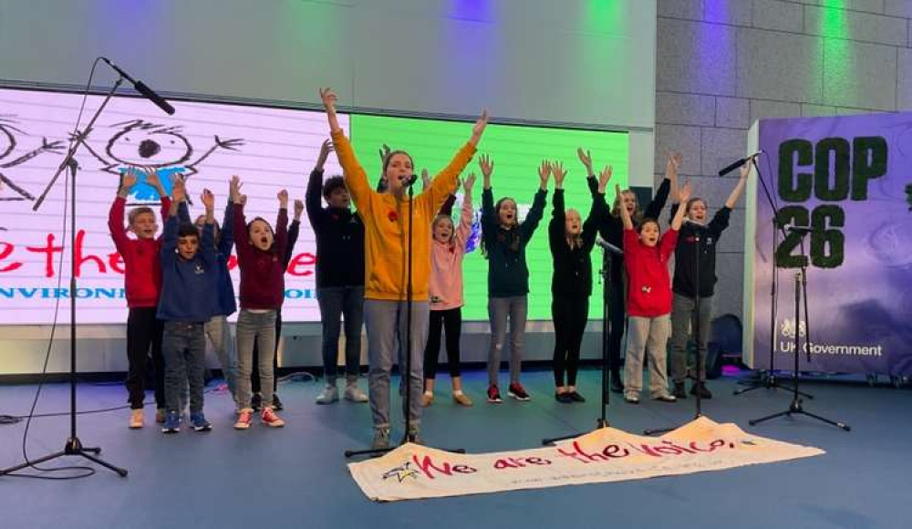 The choir on stage at the conference (Image: We Are The Voice)