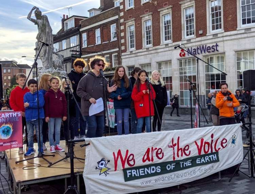 Performing in Kingston marketplace (Image: Ellie Brown)