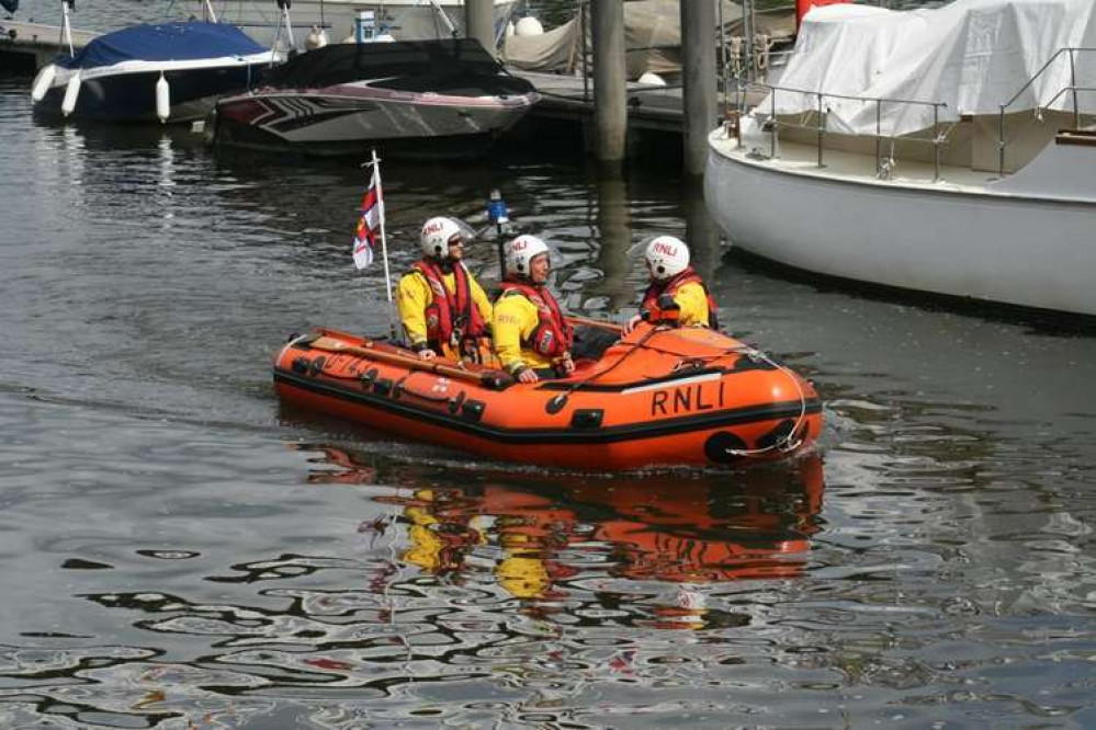 RNLI crew at the Thames river blessing last year