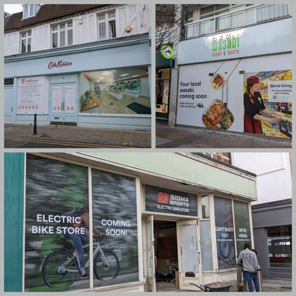 Signs have gone up advertising the new businesses: an electric bike store, an independent Apple products specialist and a branch of Wasabi