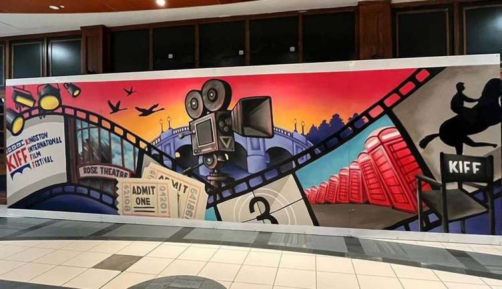 A mural by street artist Sky High at the Odeon celebrates Kingston International Film Festival (Image: KIFF)