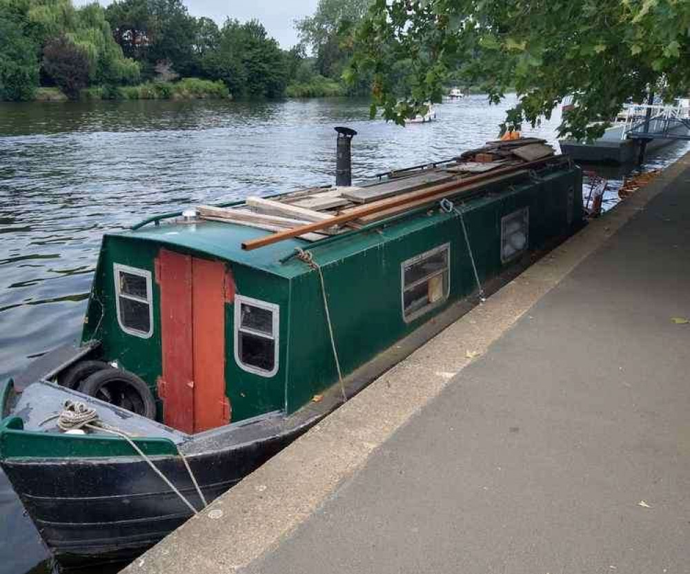 The 'Cygnet' - an illegally moored abandoned boat removed by Kingston Council last year