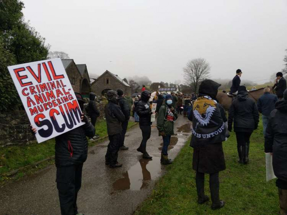 Mendip Hunt sabs were out on Boxing Day in Priddy Mendip Hunt sabs were out on Boxing Day in Priddy