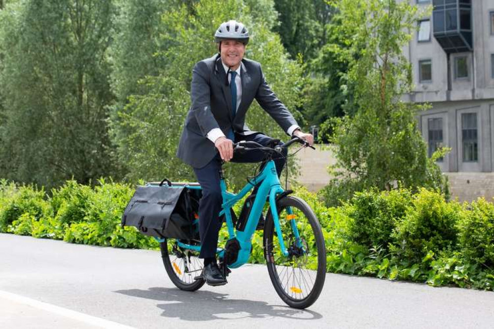 The WECA Mayor gets on his bike