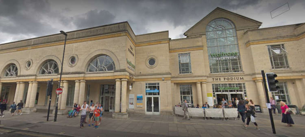 Bath Central Library at the Podium. Google Maps. Permission for use by all partners. Bath Central Library at the Podium. Google Maps. Permission for use by all partners.