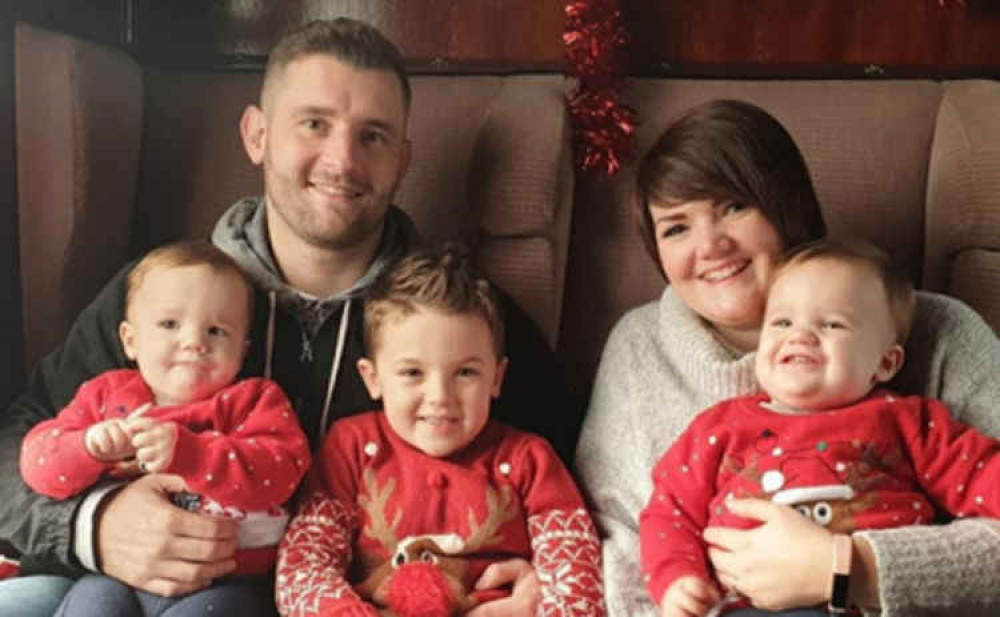 PC Smith with his wife and young family