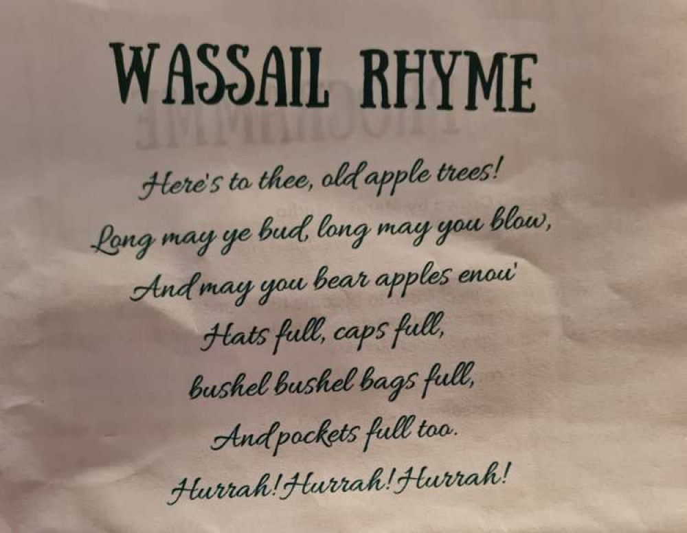 The traditional Wassail Rhyme should ensure an abundance of apples in the Autumn : Photo : Vickie Selway