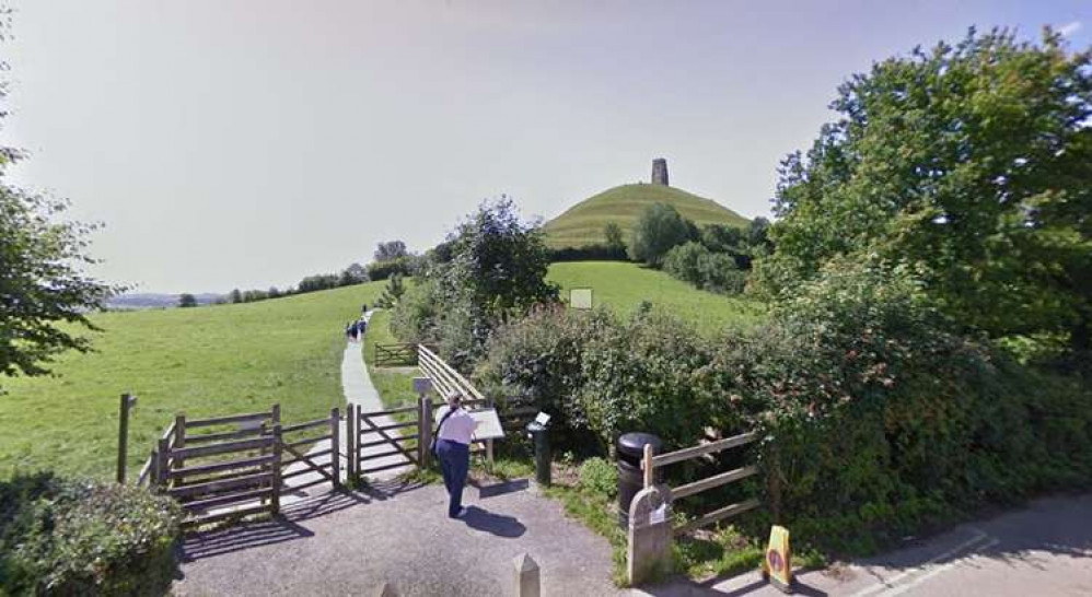 View Of Glastonbury Tor From Stone Down Lane. CREDIT: Google Maps. Free to use for all BBC wire partners.