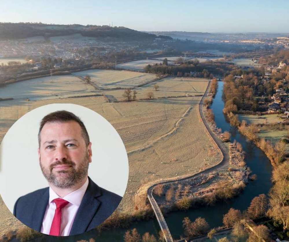 B&NES Council leader Kevin Guy and Bathampton Meadows. National Trust/John Miller/B&NES Council. Permission for use by all partners. B&NES Council leader Kevin Guy and Bathampton Meadows. National Trust/John Miller/B&NES Council. Permission for use by all partners.