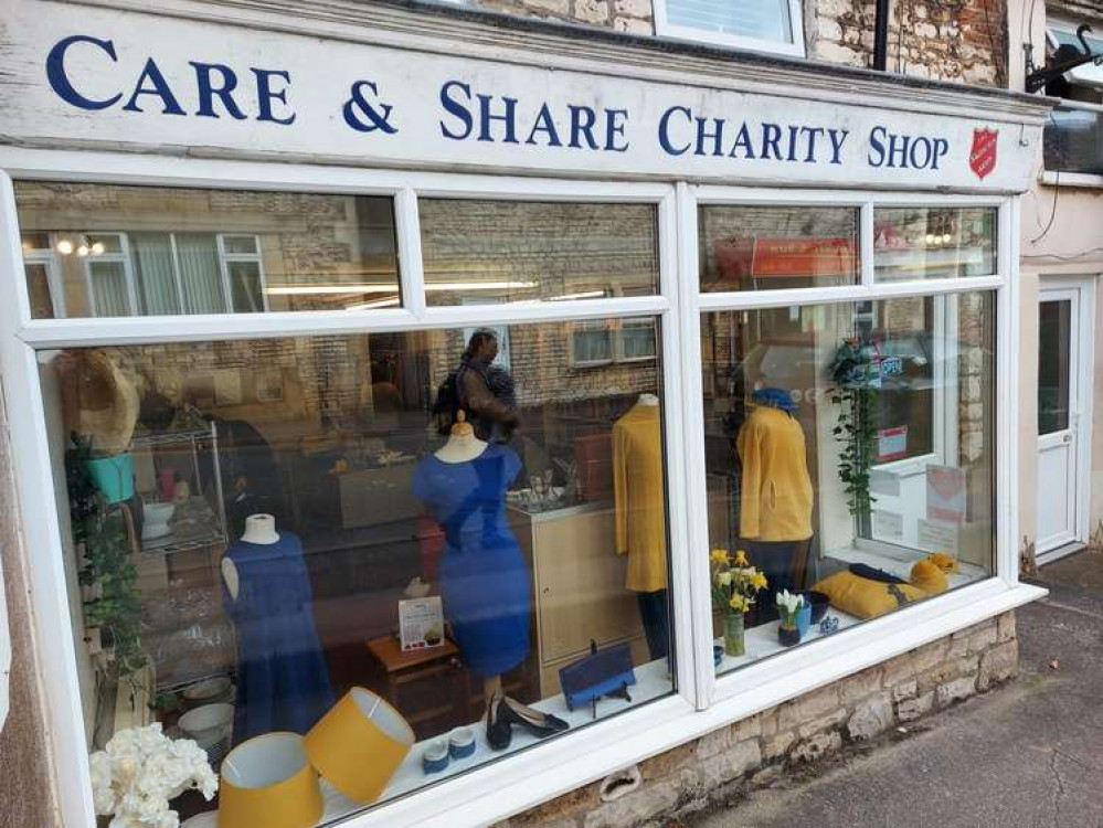 The Care and Share shop in Midsomer Norton has shown support for Ukraine The Care and Share shop in Midsomer Norton has shown support for Ukraine