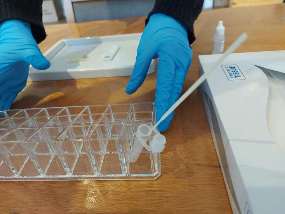 Coronavirus test file photo from when there was a testing site at the local hotel Coronavirus test file photo from when there was a testing site at the local hotel