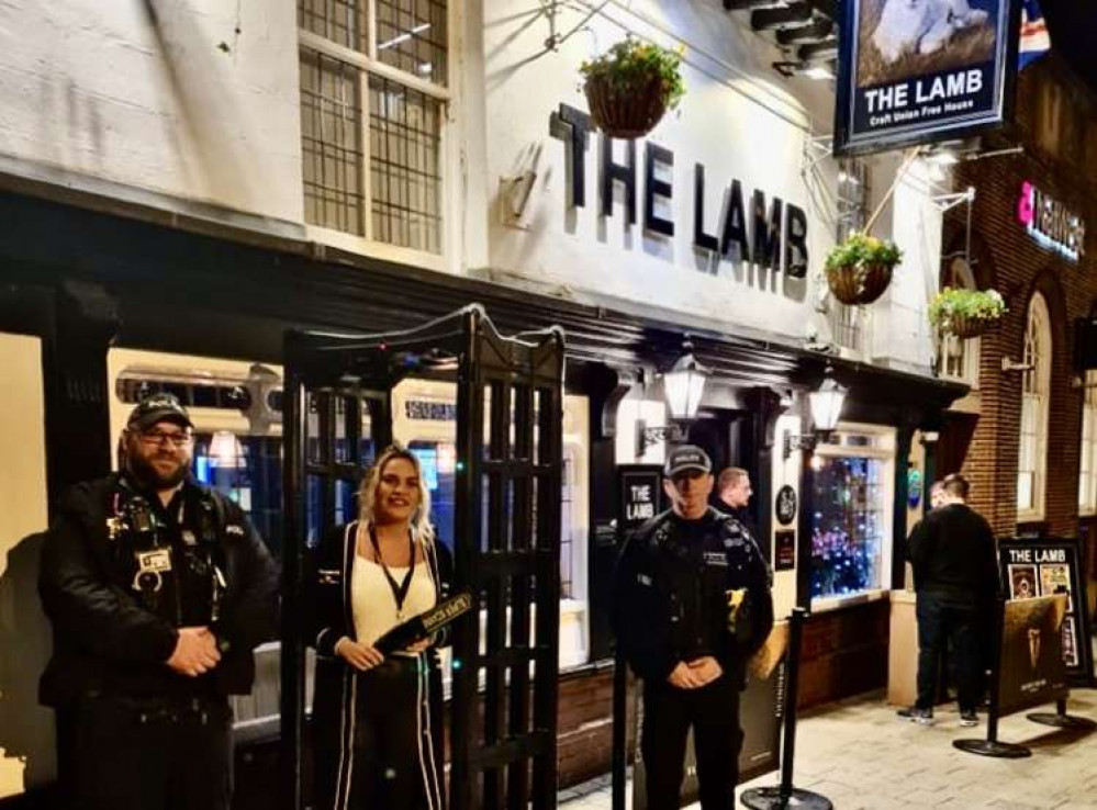 The Lamb had a knife arch outside the pub earlier this month