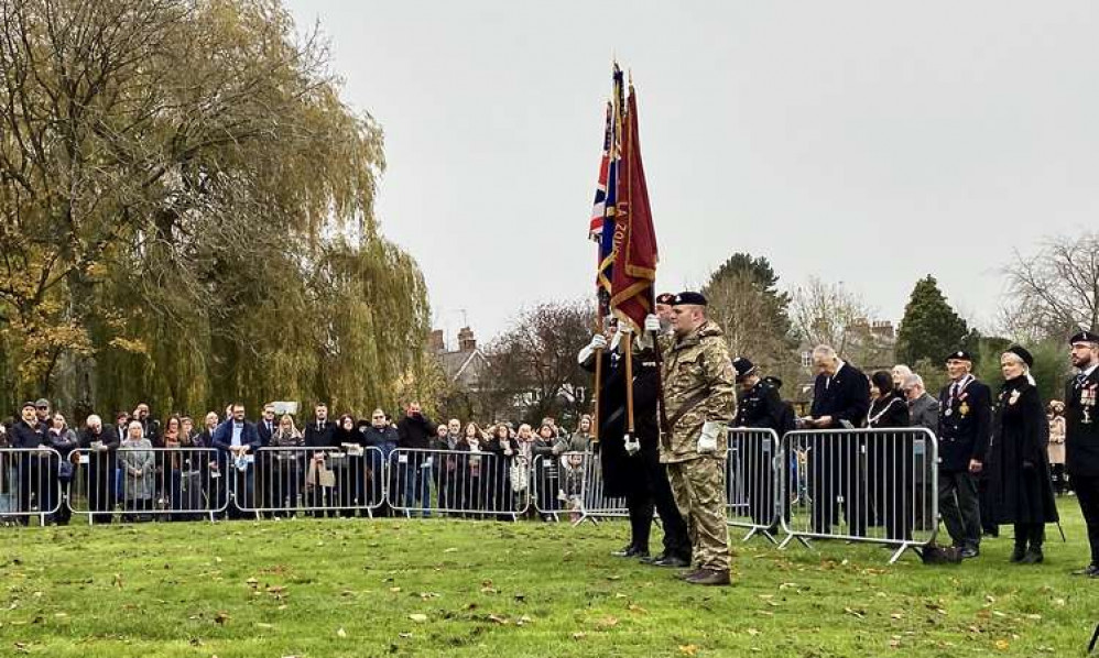 The Remembrance Day Service had to be moved to the Bath Grounds at short notice. Photo: Ashby Nub News