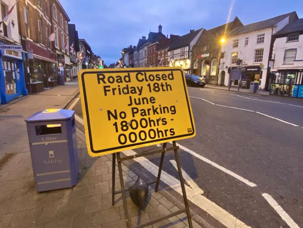 The district council closed off Market Street ahead of the England v Scotland game last summer