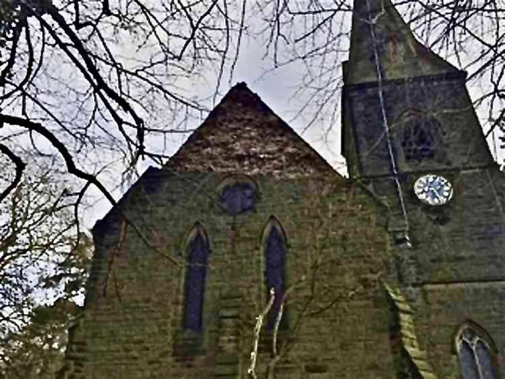 Blackfordby Church pictured in the aftermath of Storm Ciara two years ago. Photo: Ashby Nub News